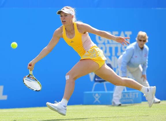 TENNIS - WTA Tennis Damen Aegon International 2015 EASTBOURNE,ENGLAND,24.JUN.15 - TENNIS - WTA Tour, Aegon International. Image shows Caroline Wozniacki (DEN). GEPAxpictures xAlanxGrieves