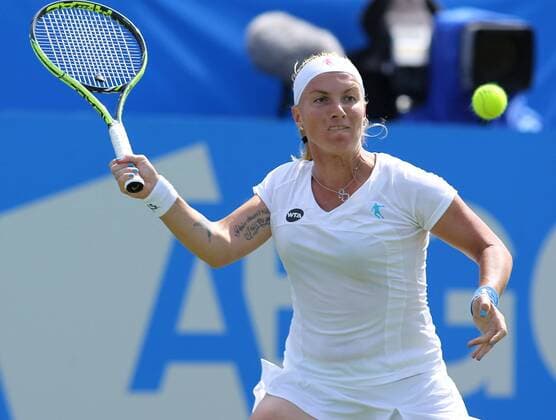 TENNIS - WTA Tennis Damen Aegon International 2015 EASTBOURNE,ENGLAND,24.JUN.15 - TENNIS - WTA Tour, Aegon International. Image shows Svetlana Kuznetsova (RUS). GEPAxpictures xAlanxGrieves