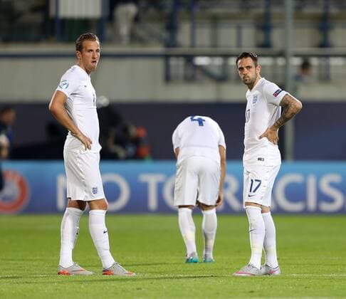 England s Harry Kane and Danny Ings look on dejected after going 2-0 down England v Italy- UEFA Under 21 s - Ander Stadium - Czech Republic - 24th June 2015 - Picture David Klein Sportimage EDITORIAL USE ONLY. No use with unauthorised audio, video, data, fixture lists, club league logos or live services. Online in-match use limited to 120 images, no video emulation. No use in betting, games or single club league player publications.