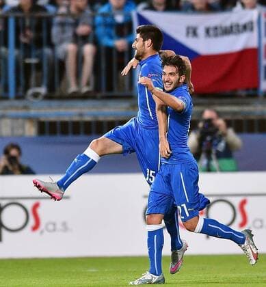Aktuell Fußball, U21-EM, England - Italien 2015.06.24 OLOMOUC FOOTBALL UNDER 21 CHAMPIONSHIP CZECH REPUBLIC 2015 ENGLAND VS ITALY Marco Benassi 2015.06.24  20150624LUK046