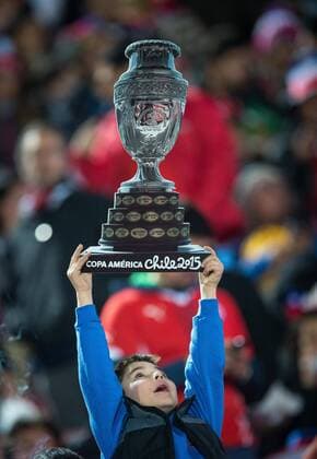 Football , Chile v Uruguay. Copa America 2015 . Chile s fans cheer during the match against Uruguay during quarter finals of the 2015 Copa America at La Serena stadium. Santiago, Chile. 24 06 2015 Fotoarena Photosport Chile v Uruguay, Copa America 2015. 