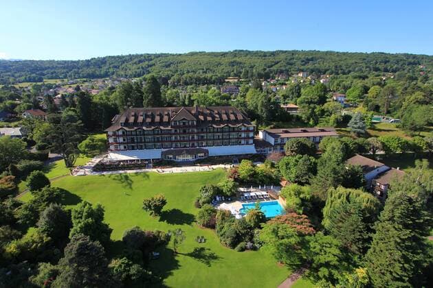 25.06.2015, Fussball Deutsche Nationalmannschaft, EM-2016 in Frankreich, Das Hotel Ermitage in Evian-les-Bains am Genfer See, das Quartier der Deutschen Nationalmannschaft in Frankreich während der EM-2016. 