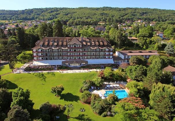 25.06.2015, Fussball Deutsche Nationalmannschaft, EM-2016 in Frankreich, Das Hotel Ermitage in Evian-les-Bains am Genfer See, das Quartier der Deutschen Nationalmannschaft in Frankreich während der EM-2016. 