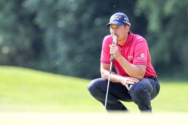 Aktuell Golf BMW International Open in München Eichenried Moosinning Henrik Stenson (SWE) beim lesen der Puttlinie , BMW International Open 2015, Tag 1, Golf, 25.06.2015 , Copyright: Kolbert Eibner-Pressefoto EP_CKT