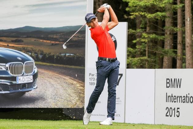 Aktuell Golf BMW International Open in München Eichenried Moosinning Joakim Lagergren (SWE) am Abschlag, Tee , BMW International Open 2015, Tag 1, Golf, 25.06.2015 , Copyright: Kolbert Eibner-Pressefoto EP_CKT