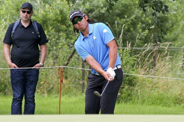 Moosinning Gavin Green (MAS) beim Chip aufs Green , BMW International Open 2015, Tag 1, Golf, 25.06.2015 , Copyright: Kolbert Eibner-Pressefoto EP_CKT