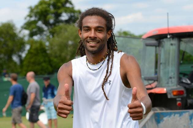 June 25, 2015 - Roehampton, England - DUSTIN BROWN of Germany poses for a photo after winning his match v. A. Arnaboldi in the Wimbledon Qualifying Tournament in Roehampton England on Thursday June 25 2015 Tennis 2015 - Wimbledon Qualifying Tournament - Day 4 - ZUMAl132