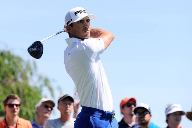 June 25, 2015 - Cromwell, Connecticut , U.S. - Billy Horschel watches his ball from the 3rd tee box during the first round of the PGA Golf Herren Travelers Championship tournament held at TPC River Highland in Cromwell Connecticut. Eric Canha CSM PGA 2015: Travelers Championship JUN 25 - ZUMAc04_