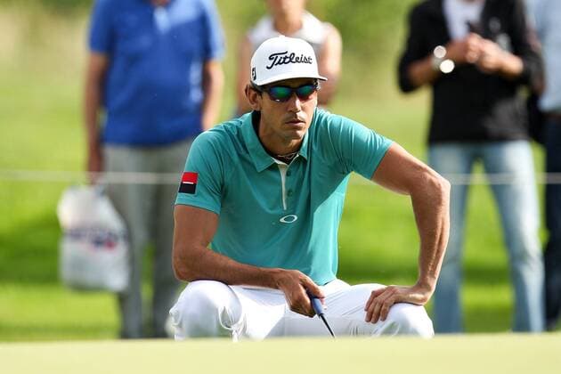 Moosinning Rafa Cabrera-Bello (ESP) beim lesen der Puttlinie , BMW International Open 2015, Tag 1, Golf, 25.06.2015 , Copyright: Kolbert Eibner-Pressefoto EP_CKT