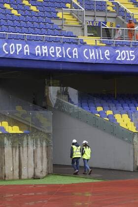 Chile, Copa America, Sportstätte Estadio Municipal de Concepcion Concepcion, 25 juni 2015. 