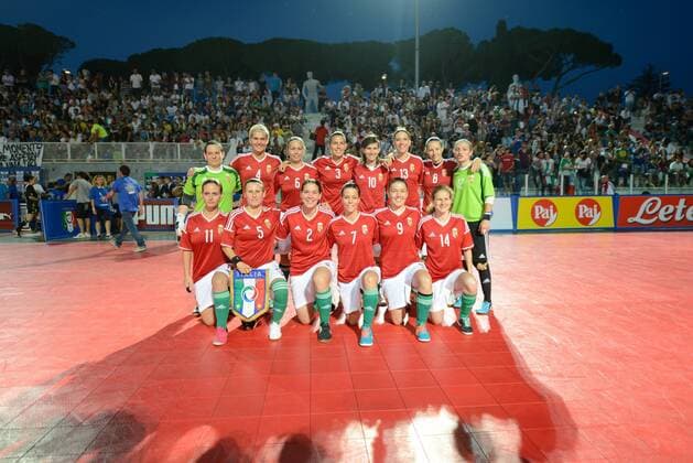 June 25, 2015 - Rome, Italy - Hungary women s futsal team s first ever match, an International Friendly Länderspiel against Italy at Stadio Pietrangeli in Rome, Italy on June 25, 2015. Debut italian national female the futsal  - ZUMAn230