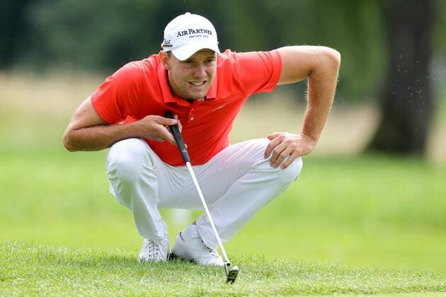 Moosinning Maximilian Kieffer (GER) beim lesen der Puttlinie , BMW International Open 2015, Tag 2, Golf, 26.06.2015 , Copyright: Kolbert Eibner-Pressefoto EP_CKT