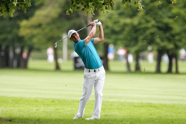 Aktuell Golf, BMW International Open in München Eichenried Moosinning Martin Kaymer (GER) schlaegt aus dem Rough , BMW International Open 2015, Tag 2, Golf, 26.06.2015 , Copyright: Kolbert Eibner-Pressefoto EP_CKT