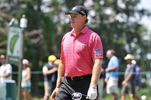 Ernie Els in action during the Travelers Golf Championship at TPC River Highlands, Cromwell, Connecticut. Gregory Vasil Cal Media PGA Golf Herren 2015: Travelers Championship JUN 26 - ZUMAc04_