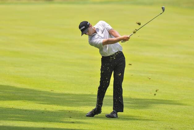Chris Stroud in action during the Travelers Golf Championship at TPC River Highlands, Cromwell, Connecticut. Gregory Vasil Cal Media PGA Golf Herren 2015: Travelers Championship JUN 26 - ZUMAc04_