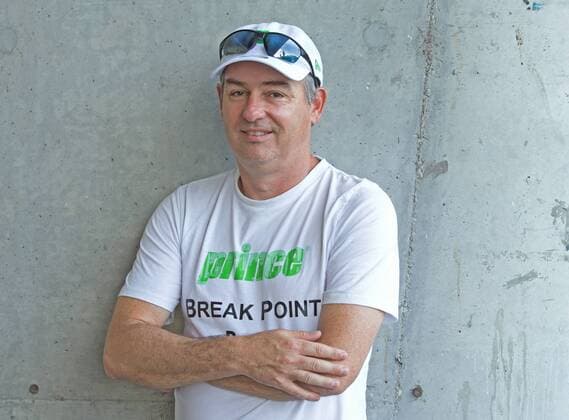 Aktuell Tennis, Fotoshooting mit Trainer Jan de Witt Jan De Witt (GER), Trainer Break Point Base - Australian Open 2015 - - Melbourne Park Tennis Centre - Melbourne - Victoria - Australia - 23 January 2015. Â Juergen Hasenkopf - JUERGEN HASENKOPF