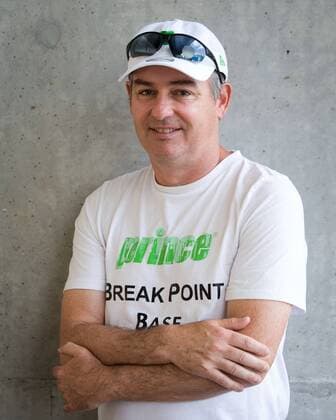 Aktuell Tennis, Fotoshooting mit Trainer Jan de Witt Jan De Witt (GER),Trainer Break Point Base - Australian Open 2015 - - Melbourne Park Tennis Centre - Melbourne - Victoria - Australia - 23 January 2015. Juergen Hasenkopf - JUERGEN HASENKOPF