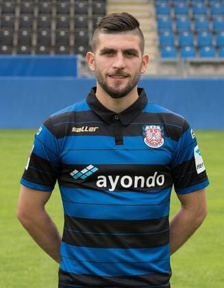 27.06.2015, xfux, Fussball 2.Bundesliga, FSV Frankfurt Fototermin, v.l. Porträttermin 2015 2016 Fanol Perdedaj (FSV Frankfurt) Portrait