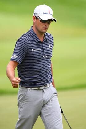 June 27, 2015 - Cromwell, Connecticut, U.S - Zach Johnson reacts to a missed putt on the 18th green during the third round of the Travelers Championship at TPC River Highlands in Cromwell, Connecticut. Golf 2015 - Travelers Championship - Round 3 - ZUMAc119