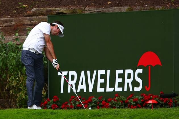 June 27, 2015 - Cromwell, Connecticut, U.S - Bubba Watson tees off the 15th tee during the third round of the Travelers Championship at TPC River Highlands in Cromwell, Connecticut. Golf 2015 - Travelers Championship - Round 3 - ZUMAc119