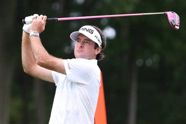June 27, 2015 - Cromwell, Connecticut, U.S - Bubba Watson tees off the 18th tee during the third round of the Travelers Championship at TPC River Highlands in Cromwell, Connecticut. Golf 2015 - Travelers Championship - Round 3 - ZUMAc119