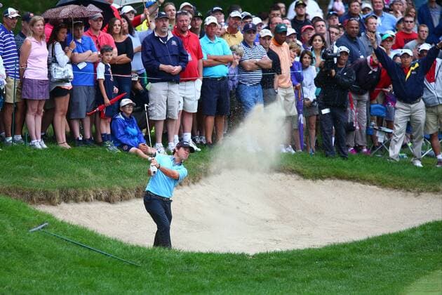 June 27, 2015 - Cromwell, Connecticut, U.S - Brian Harman approaches the 15th green from the fairway bunker during the third round of the Travelers Championship at TPC River Highlands in Cromwell, Connecticut. Golf 2015 - Travelers Championship - Round 3 - ZUMAc119