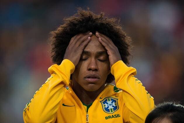 Brazil vs Paraguay CONCEPCION, CHILE - 27 06 2015: BRAZIL X PARAGUAY - Willian during match between Brazil vs Paraguay, valid for the quarterfinals of the Copa America 2015 held at the Stadium Esther Roa. (Photo: Marcelo Machado de Melo FotoArena)  MarceloxMachadoxdexMelo