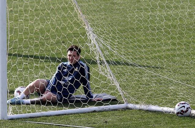 Aktuell Fußball, Copa America, Training Nationalmannschaft Argentinien Argentina s national team Nationalteam player Lionel Messi attends a training session in Vina del Mar, on June 27, 2015. . Juan Roleri ) (jp) VINA DEL MAR-AMERICAN CUP-ARGENTINA TELAM 