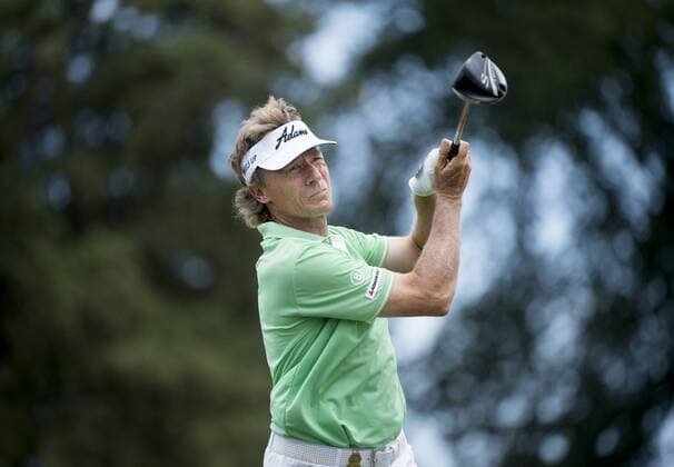 June 27, 2015 - Sacramento, CA, USA - Bernhard Langer hits off the sixteenth tee during round three of the 36th U.S. Senior Open Championships at the Del Paso Country Club Saturday on June 27, 2015 in Sacramento, Calif. Golf 2015 - U.S. Senior Open - ZUMAs76_