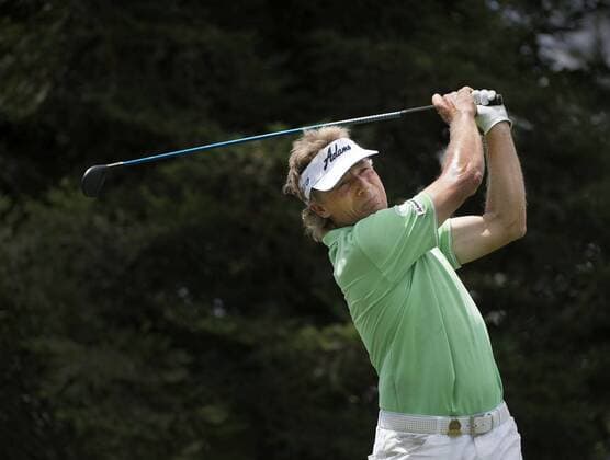 June 27, 2015 - Sacramento, California, USA - Bernhard Langer hits his tee shot on the 15th hole during round three of the 2015 U.S. Senior Open at Del Paso Country Club on Saturday, June 27, 2015 in Sacramento, Calif. Golf 2015 - U.S. Senior Open - ZUMAs76_