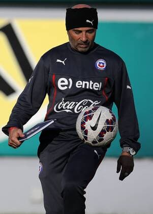 Football, Chilean national team Nationalteam training session. Chile s manager Jorge Sampaoli is pictured during the morning training session at the Juan Pinto Duran training center in Santiago, Chile. 27 06 2015 Paul Plaza Photosport Entrenamiento de la seleccion chilena. 27 06 15 