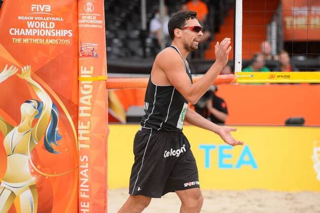 28.06.2015, Den Haag, Hofvijver Stadion World Championships Weltmeisterschaft 2015, Vorrunde Jubel Jonathan Erdmann ( 1 GER)