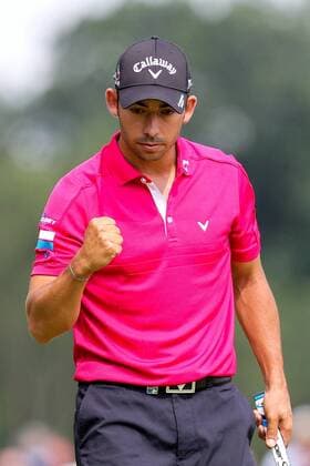 Moosinning Jubel von Pablo Larrazabal (ESP) auf dem Green , BMW International Open 2015, Tag 4, Finale, Golf, 28.06.2015 , Copyright: Kolbert Eibner-Pressefoto EP_CKT