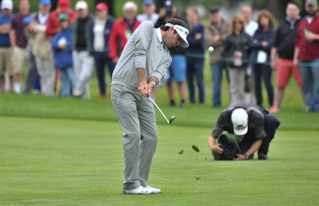 Bubba Watson in action during the Travelers Golf Championship at TPC River Highlands, Cromwell, Connecticut. Gregory Vasil Cal Media PGA Golf Herren 2015: Travelers Championship JUN 28 - ZUMAc04_