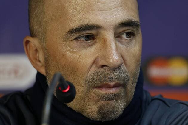 Football, Chilean national team Nationalteam press conference PK Pressekonferenz The manager of the Chilean national team, Jorge Sampaoli, attends to the press conference the day before the 2015 Copa America football match against Peru at the National stadium in Santiago, Chile. 28 06 2015 Paul Plaza Photosport Conferencia de prensa de la seleccion chilena, martes 28 de junio. 
