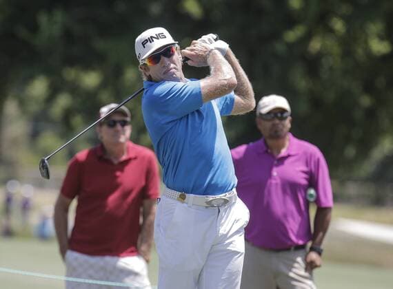 JUN 28, 2015 Sacramento, CA : Grant Waite hitting off the fairway 15th hole during U.S Senior Open Championship at Del Paso Country Club Sacramento, CA Thurman James CSM USGA Senior Golf 2015: U.S. Senior Open Championship Final Round JUN 28 - ZUMAc04_