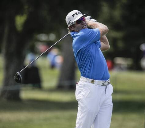 JUN 28, 2015 Sacramento, CA : Grant Waite hit off the fairway 17th hole during U.S Senior Open Championship at Del Paso Country Club Sacramento, CA Thurman James CSM USGA Senior Golf 2015: U.S. Senior Open Championship Final Round JUN 28 - ZUMAc04_