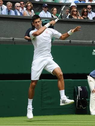 Tennis - 2015 Wimbledon Championships - Week One, Monday Men s Singles, First Round Novak Djokovic (SRB) vs. Philipp Kohlschreiber (GER) Novak Djokovic on Centre Court COLORSPORT ANDREW COWIE 