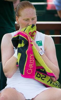 - LONDON, UNITED KINGDOM: Belgian Alison Van Uytvanck looks dejected at the end of the first round match between Belgian Alison Van Uytvanck and US Bethanie Mattek-Sands at the 2015 Wimbledon grand slam tennis tournament at the All England Tennis Club, in southwest London, Britain, Monday 29 June 2015. BENOITxDOPPAGNE  x04653767x
