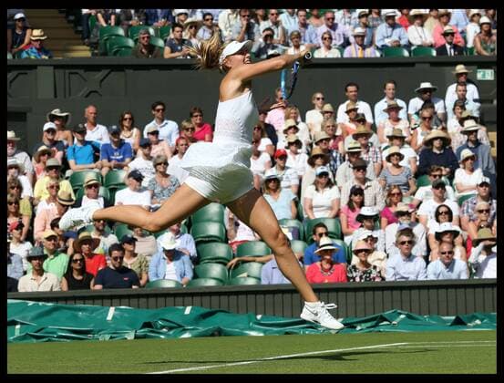 29 06 2015. London, United Kingdom. Maria Sharapova in action on Centre Court on the opening day of Wimbledon Tennis Championships 2015 .  xStephenxLockx xixImagesx IIM-10635-0020