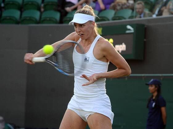 Tennis - 2015 Wimbledon Championships - Week One, Monday Women s Singles, First Round Naomi Broady (ENG) vs. Mariana Duque Marino (FRA) Naomi Broady on Court 3. COLORSPORT ANDREW COWIE 