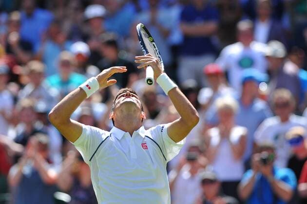 Novak Djokovic (Ser) TENNIS : Tournoi de Wimbledon 2015 - 29 06 2015 TennisMagazine Panoramic 