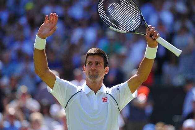 Novak Djokovic (Ser) TENNIS : Tournoi de Wimbledon 2015 - 29 06 2015 TennisMagazine Panoramic 