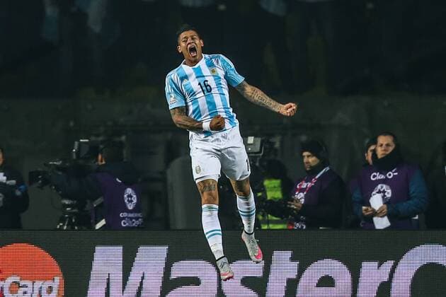 Marcos Rojo during the match between Argentina vs Paraguay, valid for the semifinals of the Copa America 2015 held at the Estadio Municipal de Concepcion.  CarlosxEzequielxVannoni