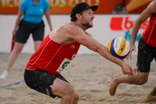 30.06.2015, Den Haag, Hofvijver Stadion World Championships Weltmeisterschaft 2015, Vorrunde Annahme Chaim Schalk ( 1 CAN)
