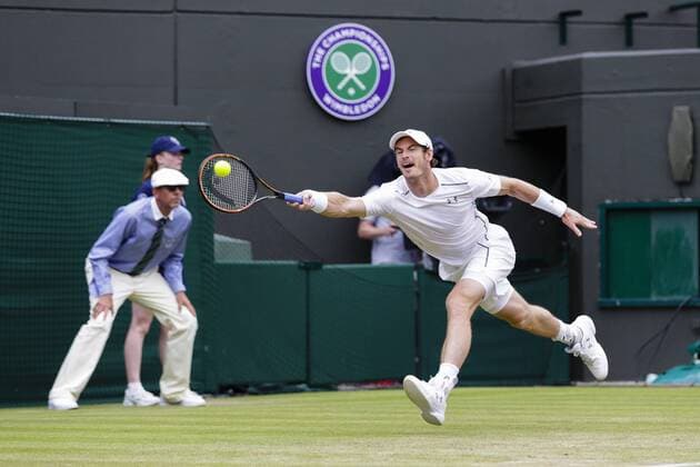 02.07.2015. Wimbledon, England. The Wimbledon Tennis Championships. Gentlemen& x2019;s Singles second round match between third seed Andy Murray (GBR) and Robin Haase (NED). Andy Murray in action xCraigxMercerx  ActionPlus11636920