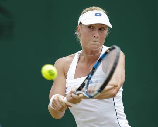 02.07.2015. Wimbledon, England. The Wimbledon Tennis Championships. Ladies& x2019; Singles second match between fifth seed Caroline Wozniacki (DEN) and Denisa Allertova (CZE). Denisa Allertova in action xCraigxMercerx  ActionPlus11636943
