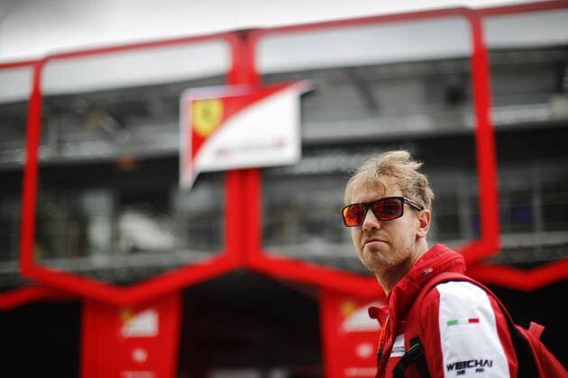 July 2, 2015 - Towcester, United Kingdom - SEBASTIAN VETTEL of Germany and Scuderia Ferrari is seen in the paddock during preparations to the 2015 Formula 1 British Grand Prix at Silverstone Circuit in Towcester, United Kingdom. F1 2015 - British Grand Prix - Preparations - ZUMAg147