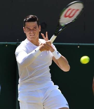 Tennis - 2015 Wimbledon Championships - Week One, Friday Men s Singles, Second Round Nick Kyrgios (AUS) vs. Milos Raonic (CAN) Milos Raonic on Court 2 COLORSPORT ANDREW COWIE 