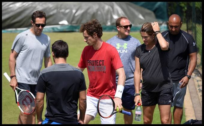Aktuell Tennis, Wimbledon, Tag 5, Training Andy Murray 03 07 2015. London, United Kingdom. Andrew Murray training on day 5 of the Wimbledon Tennis Championships.  xAndrewxParsonsx xixImagesx IIM-10679-0044